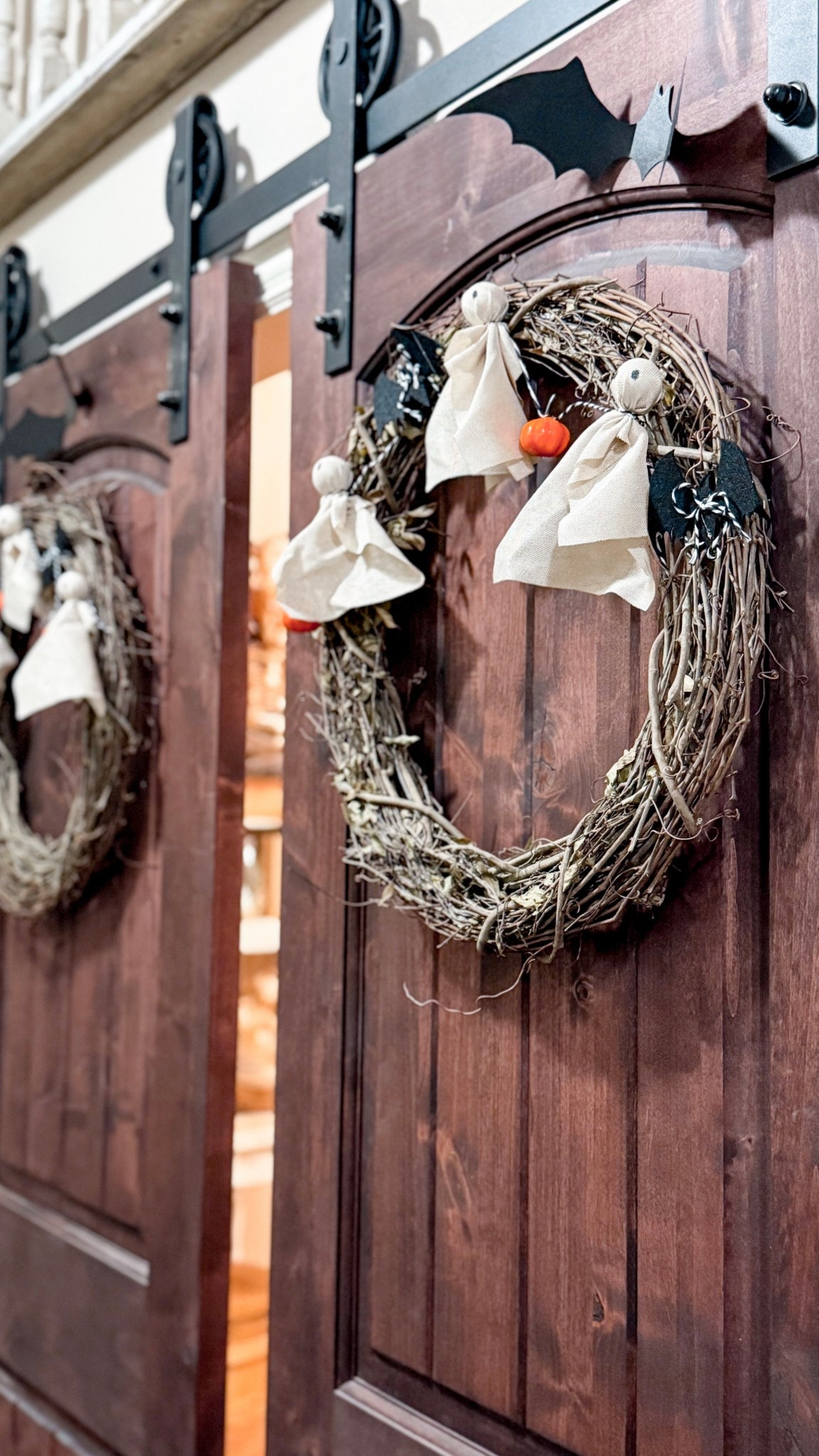 The cutest ghost garland, under $15 !!! I cut mine in half and put it on 2 wreaths.   Super cute !!! #ghostgarland #halloweengarland #halloweenwreatb #halloweendecor 

#LTKSeasonal #LTKHalloween #LTKHome