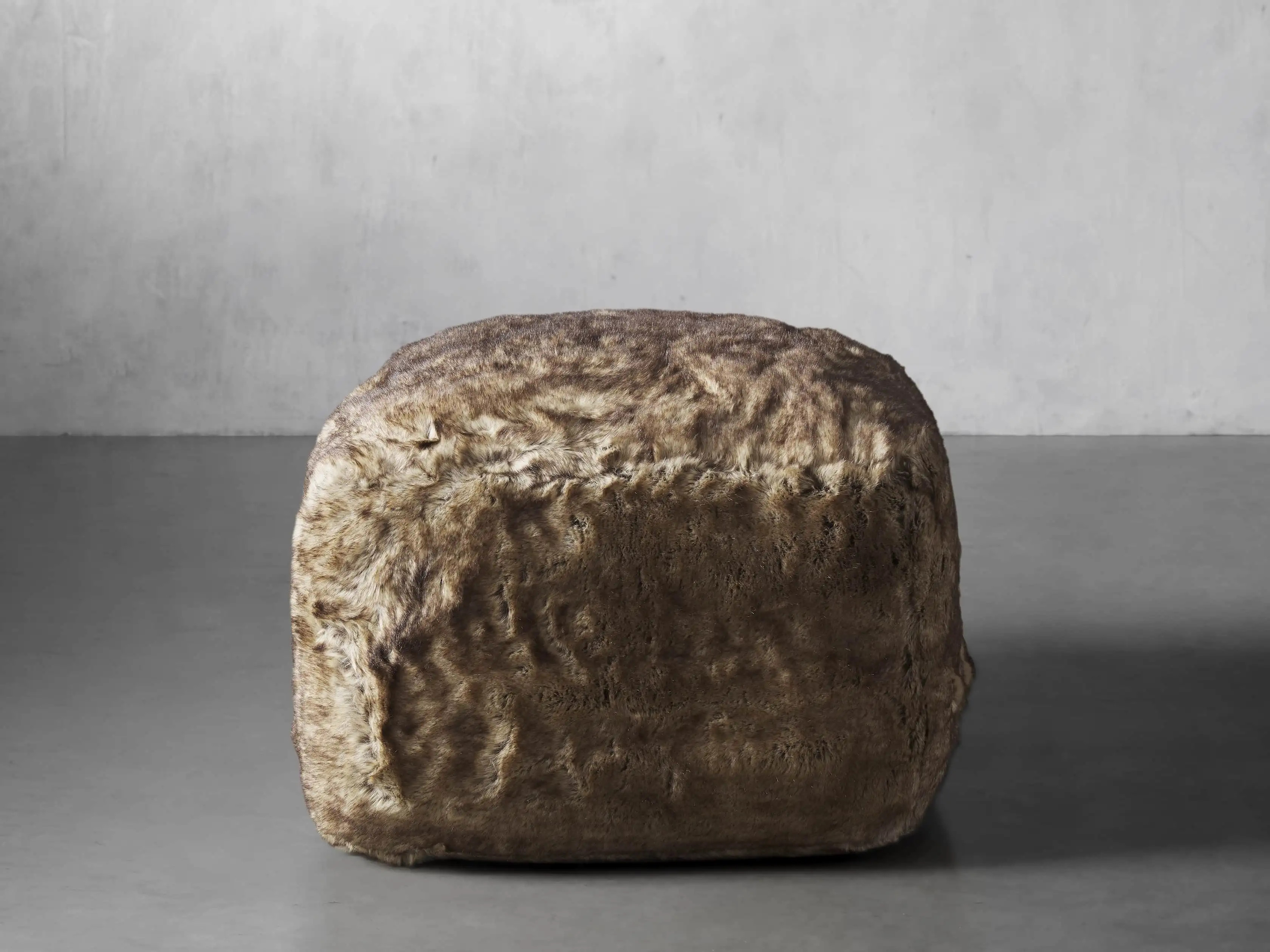 Snugg Faux Fur Ottoman | Arhaus