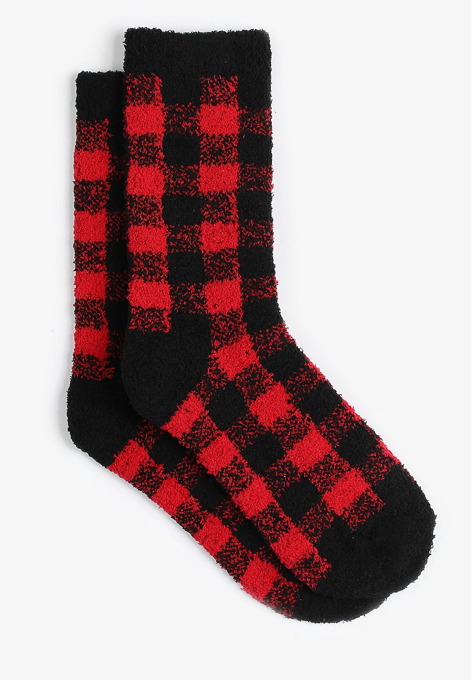 Cozy Buffalo Plaid Crew Socks | Maurices