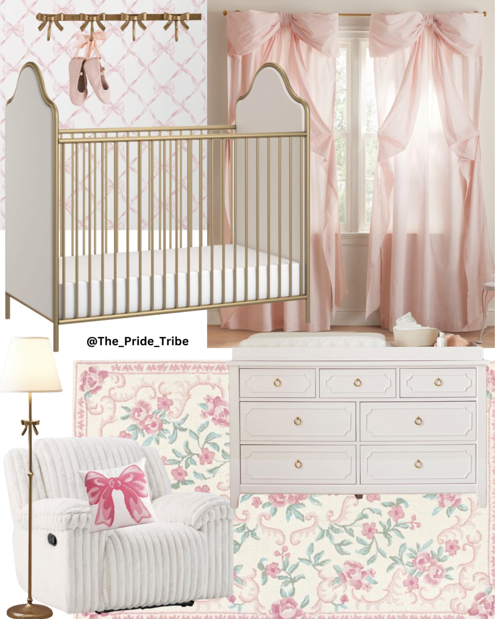 I love these curtains 🎀 & this rug is my current favorite. 

Little girls nursery. Nursery inspo. Girls room. Wallpaper accent wall  

#LTKKids #LTKBaby #LTKHome