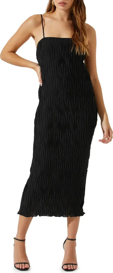 Open Back Plissé Dress | Nordstrom