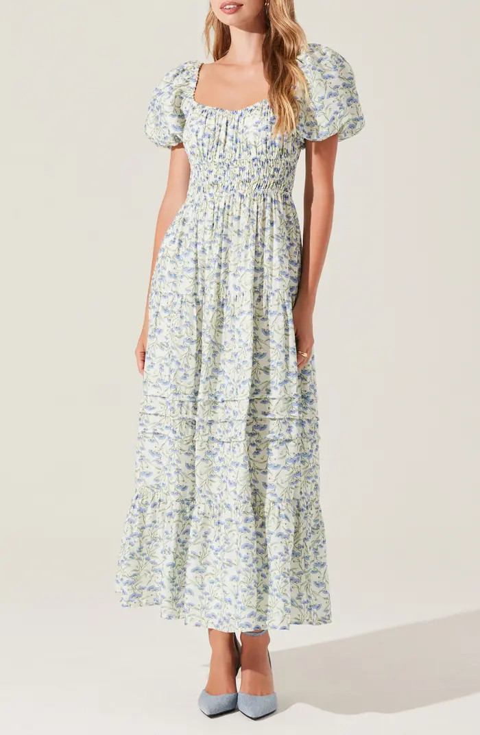 Florentina Floral Print Smocked Dress | Nordstrom