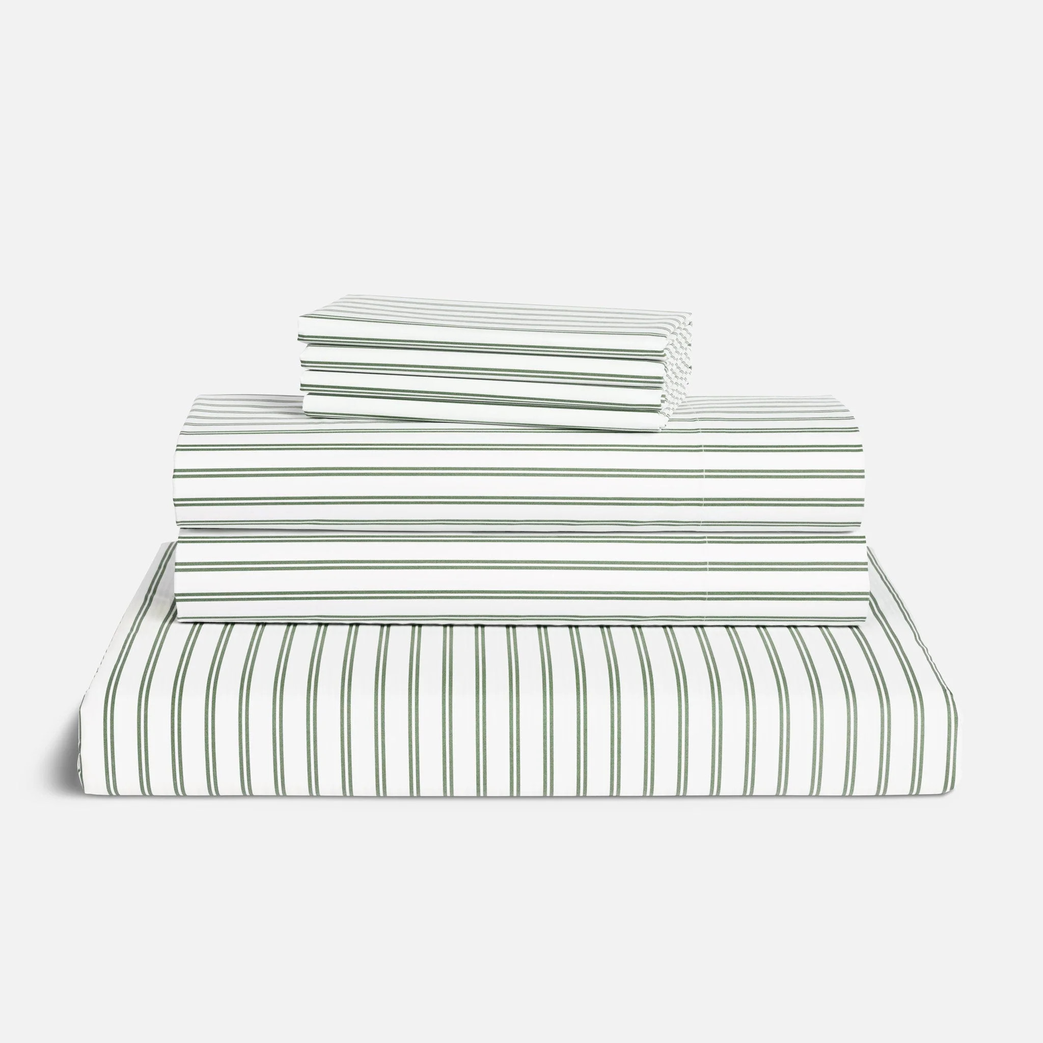 Brooklinen Luxe Sateen Hardcore Sheet Bundle - Fresh Moss size King | Brooklinen