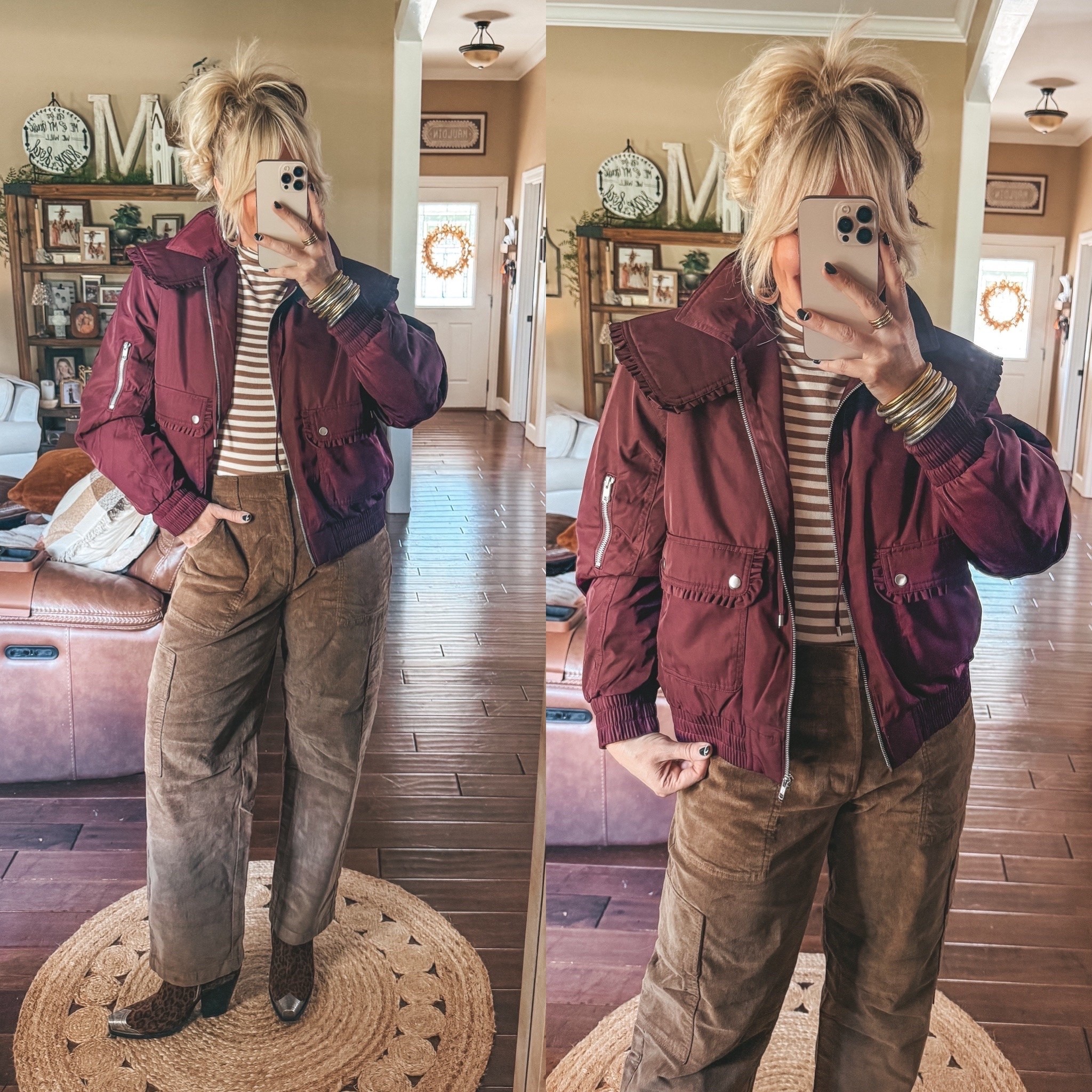 Cutest jacket and corduroy pants! Wearing a medium. 
@Walmart

#LTKOver40 #LTKSeasonal