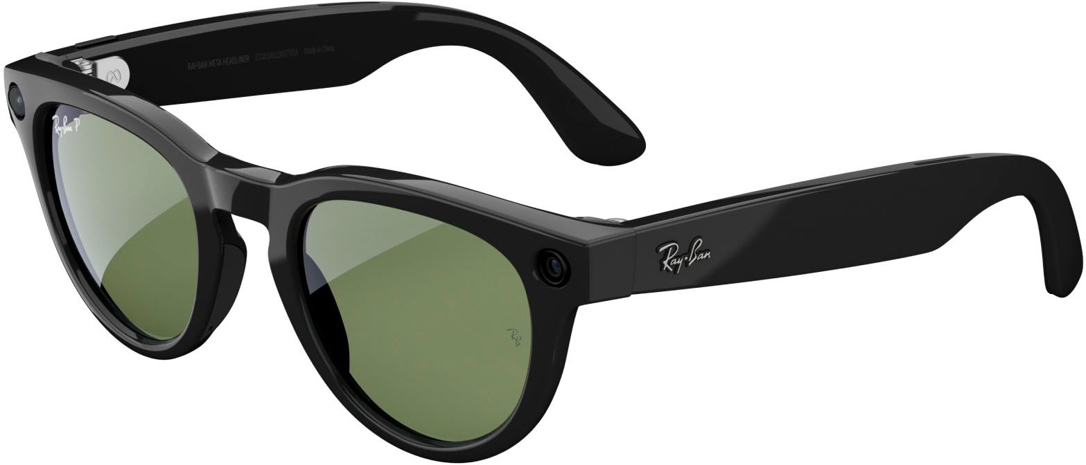 Ray-Ban Meta Headliner Smart Glasses with Meta Ai, Audio, Photo, Video Compatibility Polarized Gr... | Best Buy U.S.