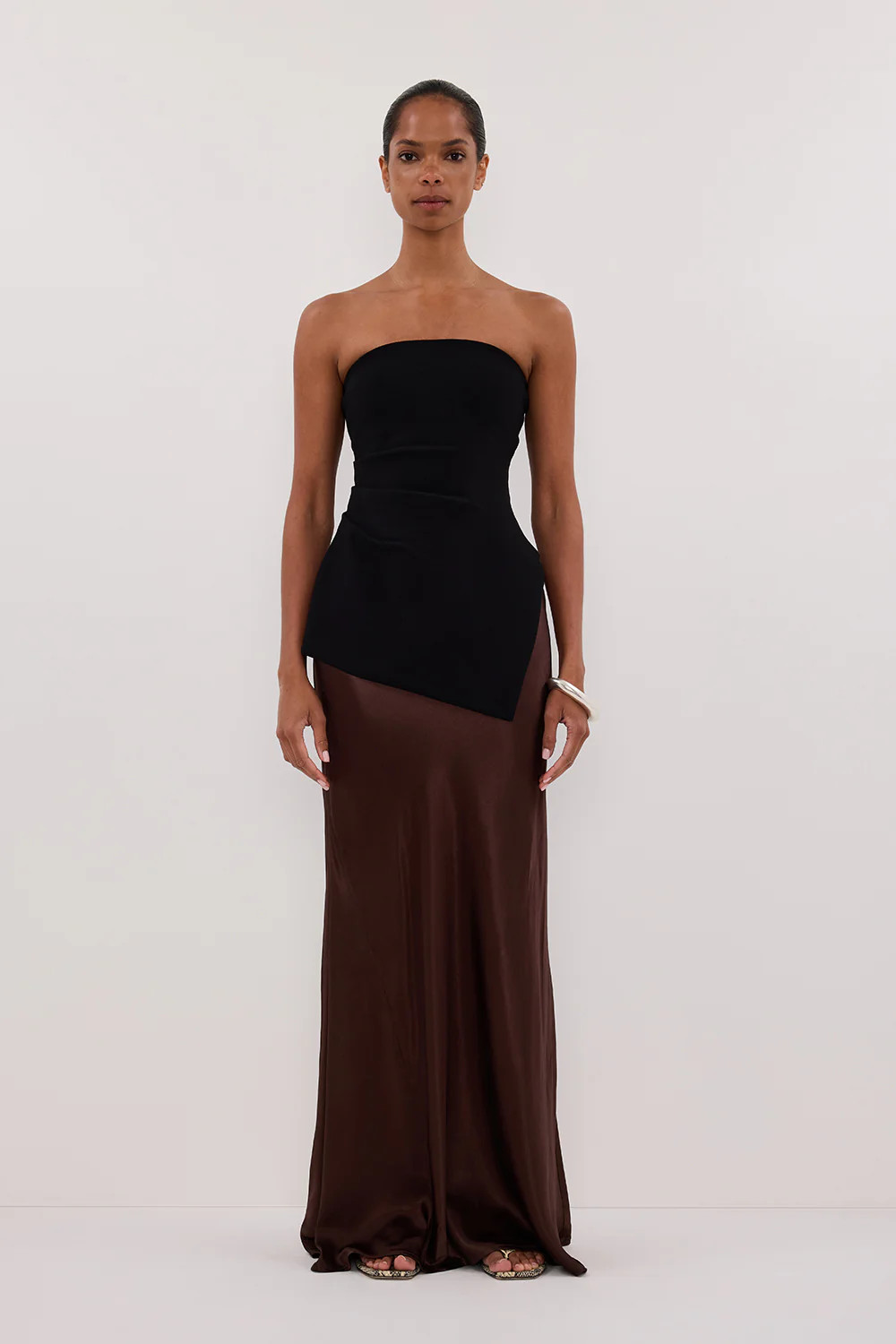 LUKE BLACK LONGLINE BANDEAU TOP | DISSH