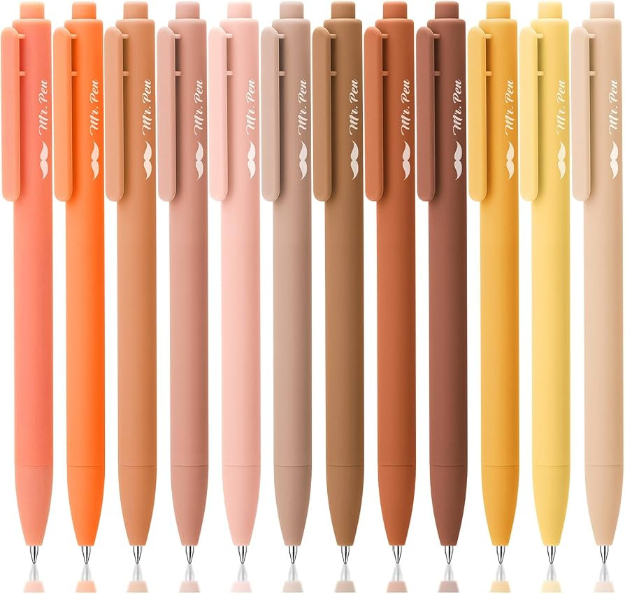 Mr. Pen- Retractable Gel Pens, 12 Pack, Assorted Color Ink | Amazon (US)