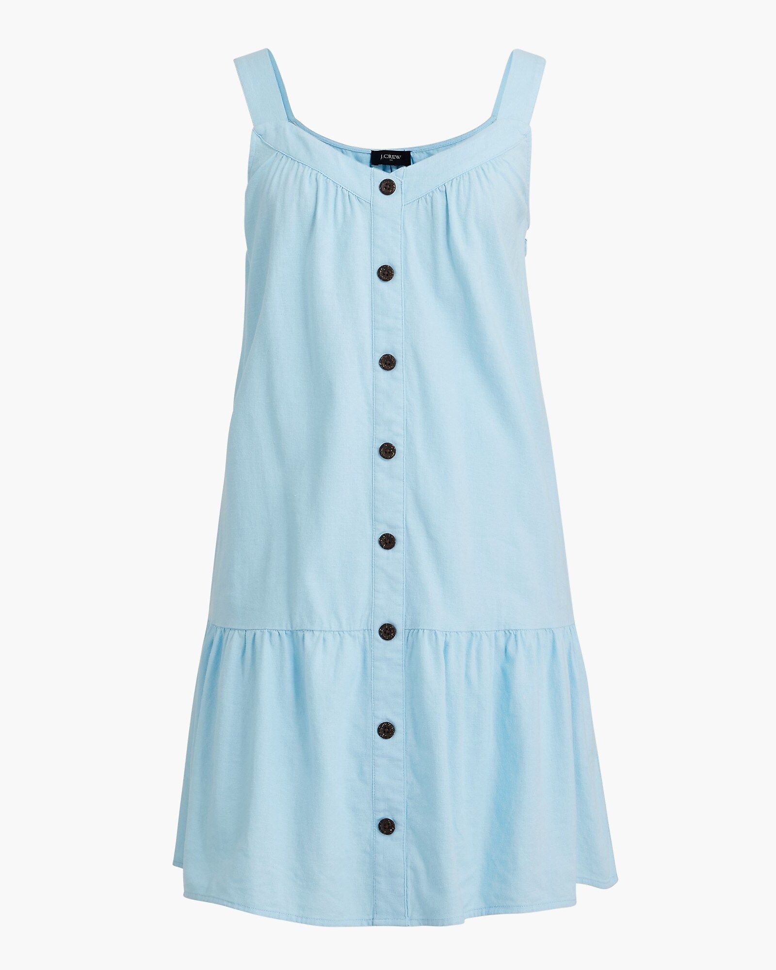 Linen-blend button-front mini dress | J.Crew Factory