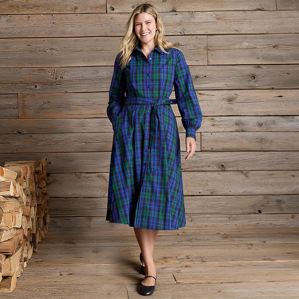 Women's Poplin Perfect Shirt Dress | Lands' End (US)