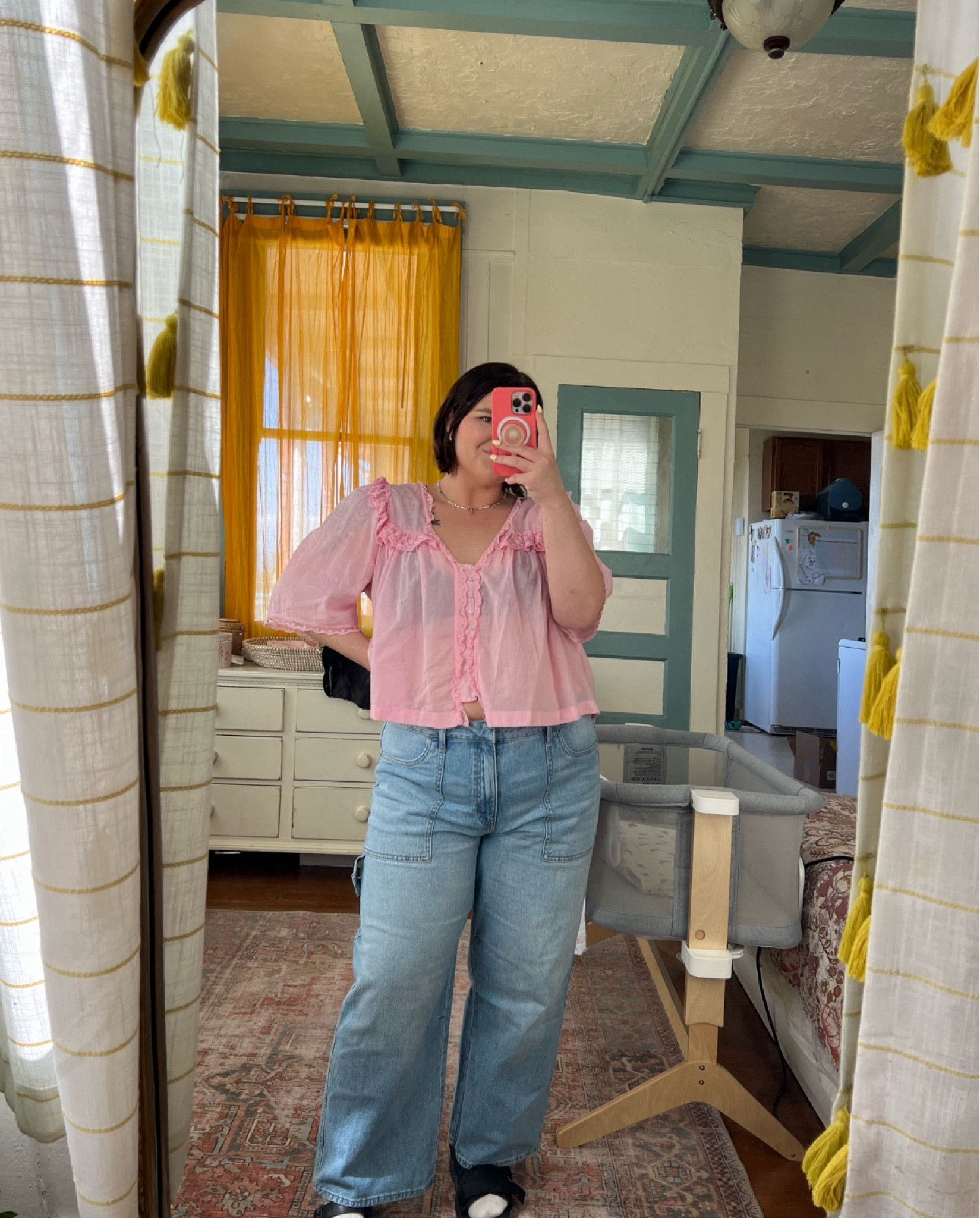 In a shocking turn of events - I’ve found a pair of jeans that fit me postpartum. And they’re from… Walmart?! And they’re $21?! Comfy, a little stretchy and still give baggy cool girl vibes. I’m 5’2” and they’re not too long which is a miracle in itself. Wearing a size 16. Paired with my free people top in a large  

#LTKmidsize #LTKstyletip #LTKSeasonal