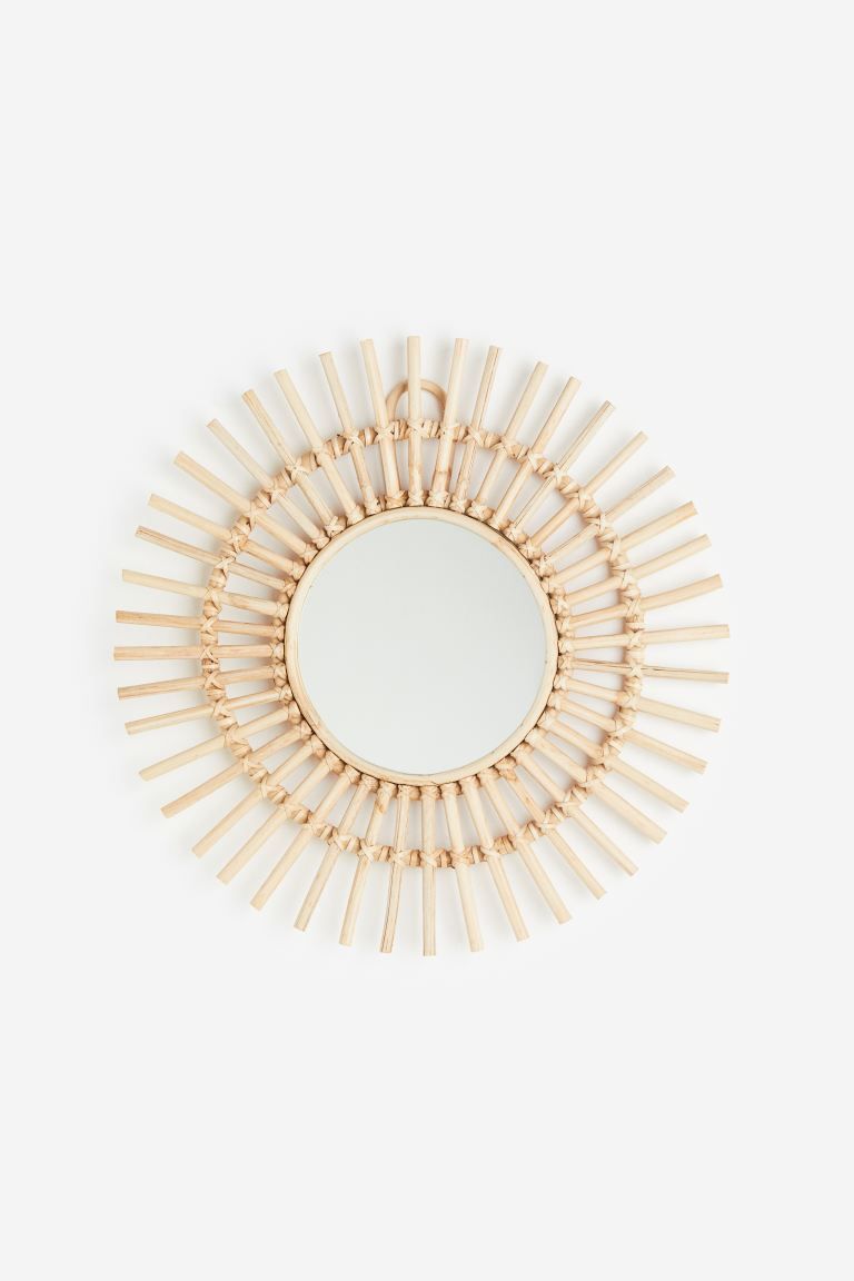 Mirror with Rattan Frame | H&M (US + CA)