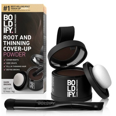 BOLDIFY Root Touch Up Powder with Brush, Covers Thinning Hair & Grays, Water-Resistant | Target