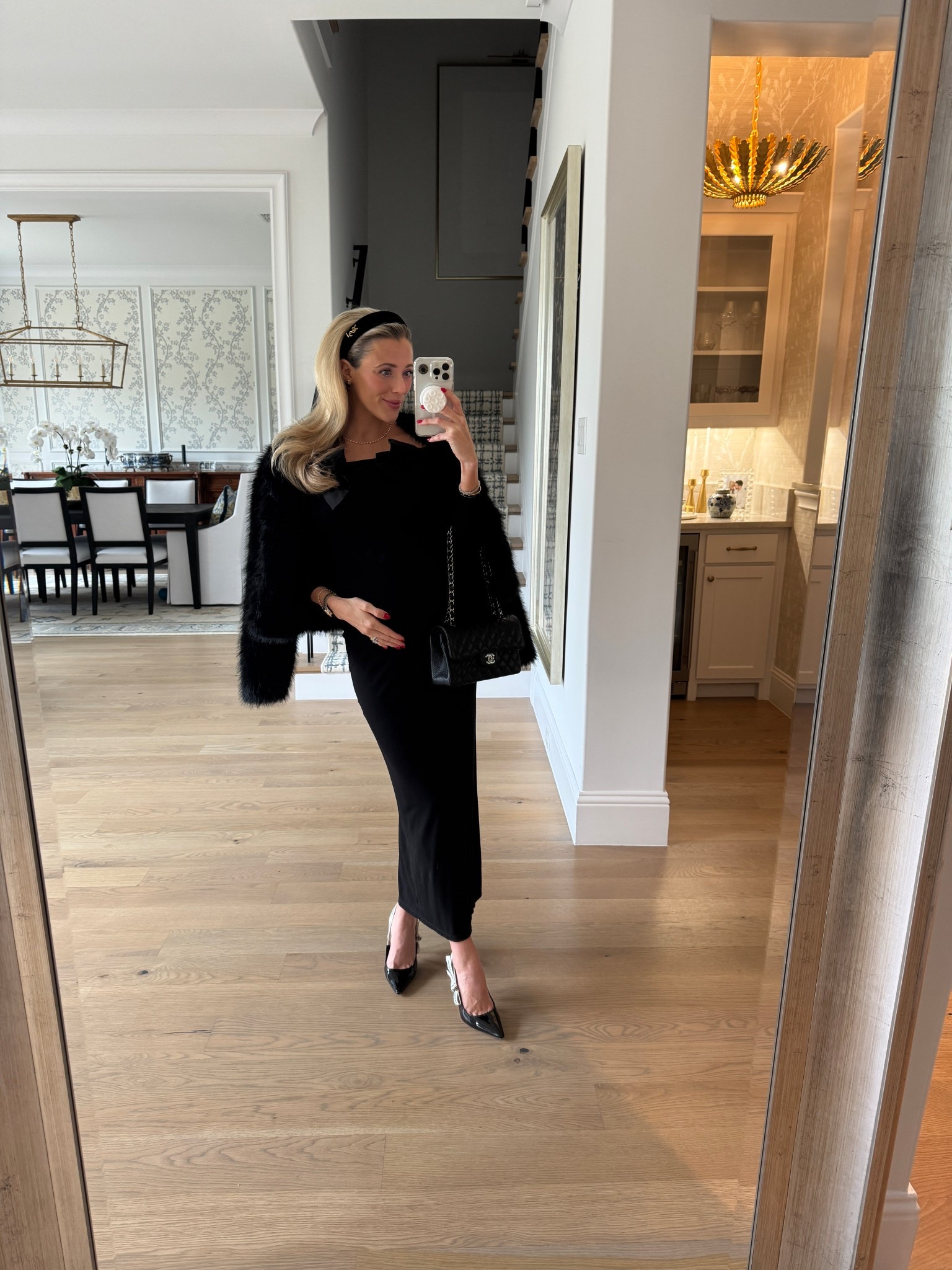 Black Midi Dress
Bow Dress
Trendy Headband 
Bump friendly 

#LTKBump #LTKootd