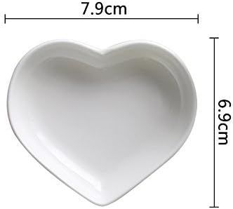SOCOSY Heart-shaped Multipurpose Ceramic Sauce Dish Seasoning Dishes Sushi Dipping Bowl Appetizer... | Amazon (US)