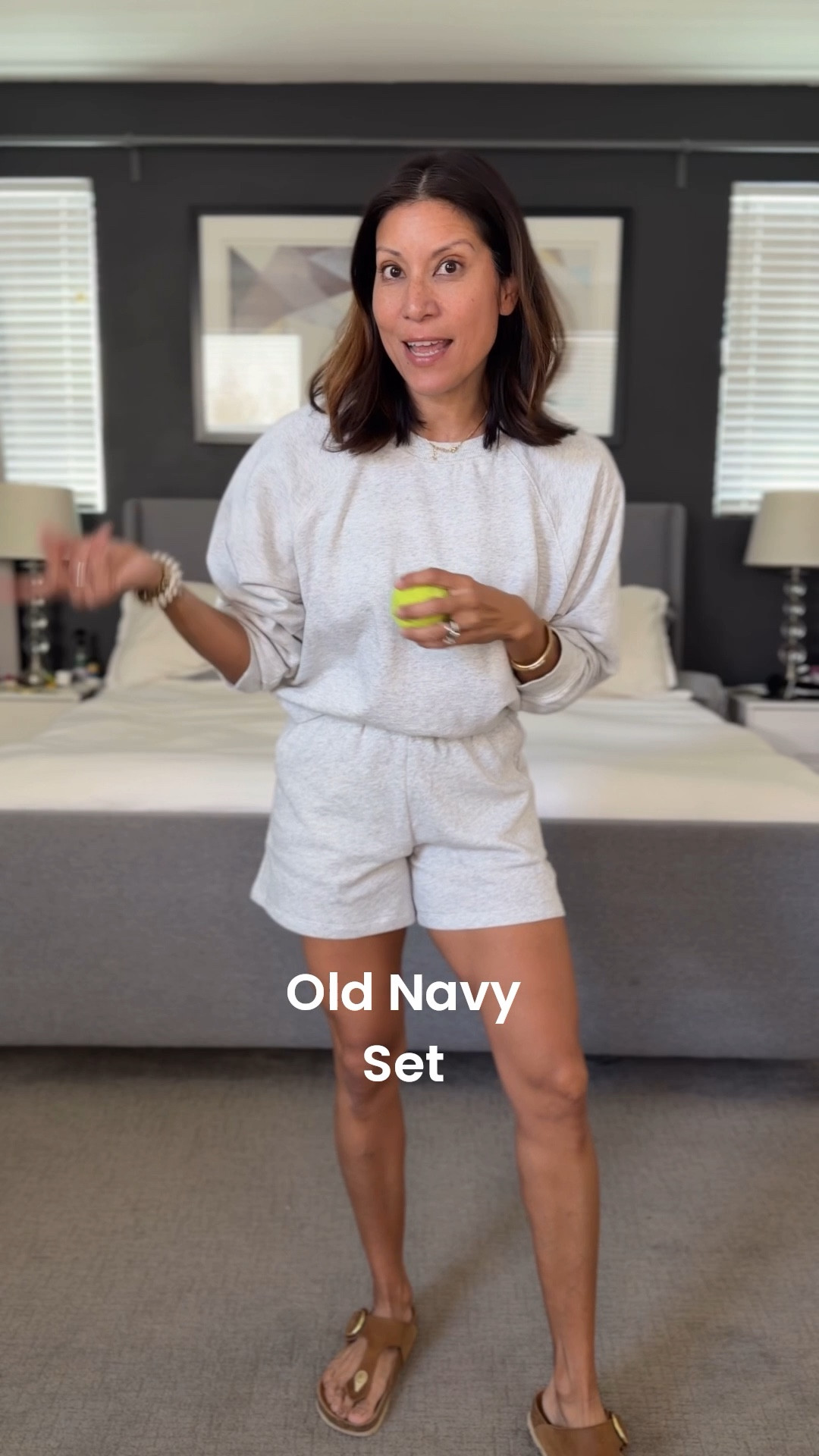 A cute set to lunge in or wear while doing chores at home 

Wearing xs in shorts 
Pullover a small 
Old Navy 

#LTKActive #LTKootd #LTKOver40