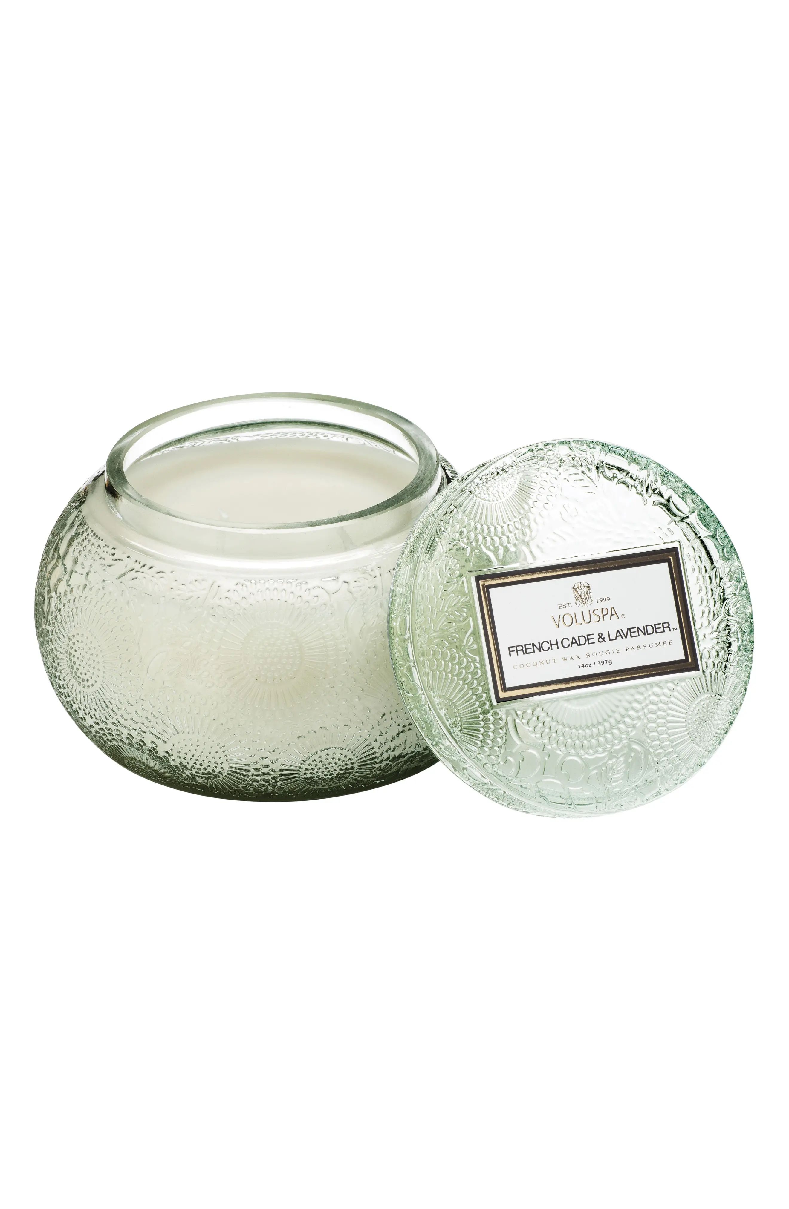 Voluspa Japonica Chawan Bowl Two-Wick Embossed Glass Candle | Nordstrom
