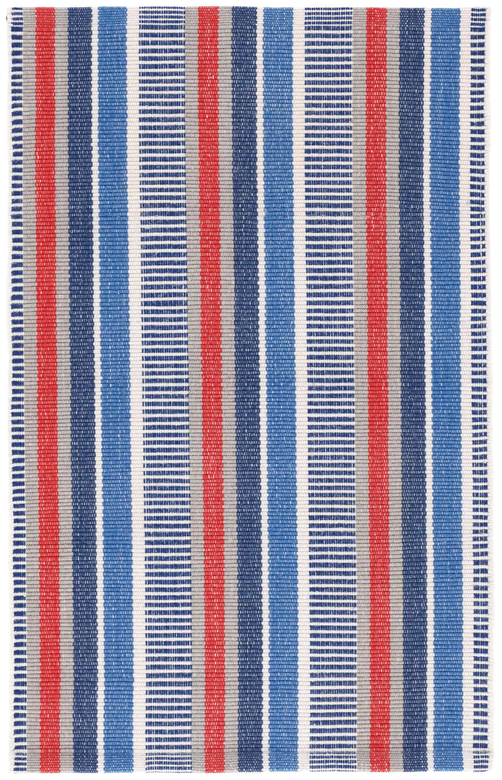 Always Greener Blue/Red Handwoven Indoor/Outdoor Rug | Wayfair North America