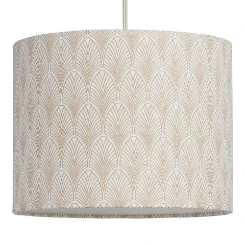 Gold Deco Fan Drum Table Lamp Shade | World Market
