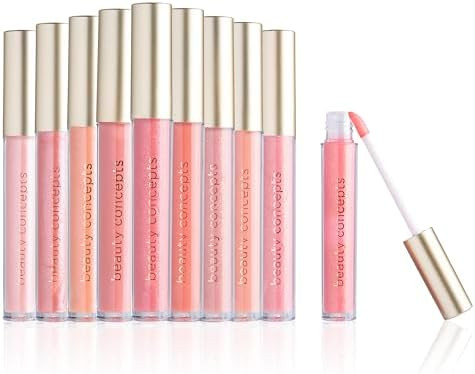 Beauty Concepts Lip Gloss Collection – Shimmering, Glossy Lip Makeup Set for a Radiant Finish, ... | Amazon (US)