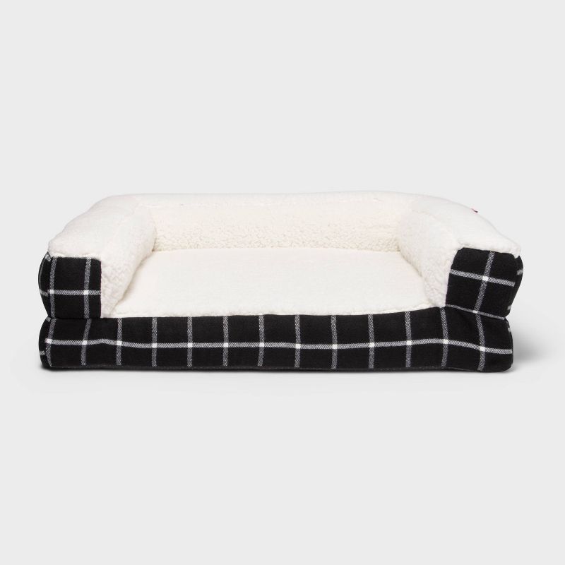 Window Pane Plaid Pillow Couch Dog Bed - Boots & Barkley™ | Target