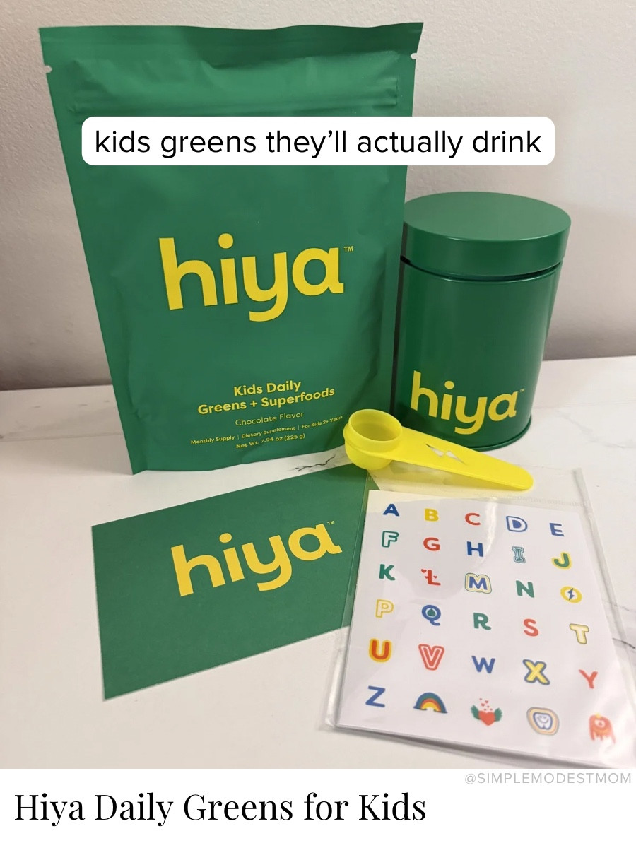 We’ve been trying out several Hiya products lately, and the kids’ greens powder has been such a fun addition. It mixes right into milk as a chocolate drink, and I love that it’s packed with whole-food ingredients without added sugar.

#LTKmomlife #LTKKids #LTKHome