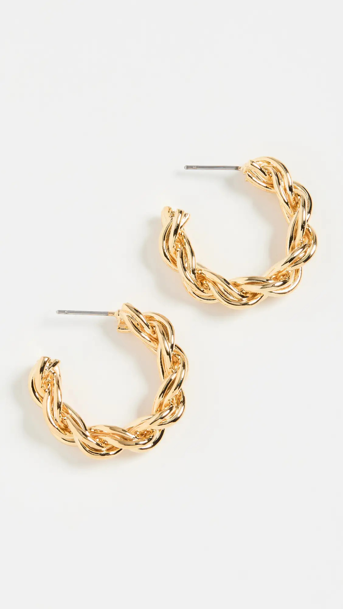 Kenneth Jay Lane Gold Twist Hoops | Shopbop | Shopbop