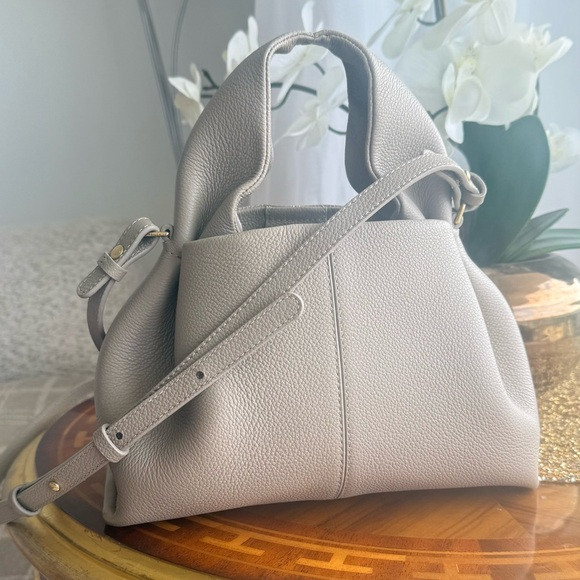 Polene numero Neuf mini Gray Leather Shoulder Bag | Poshmark