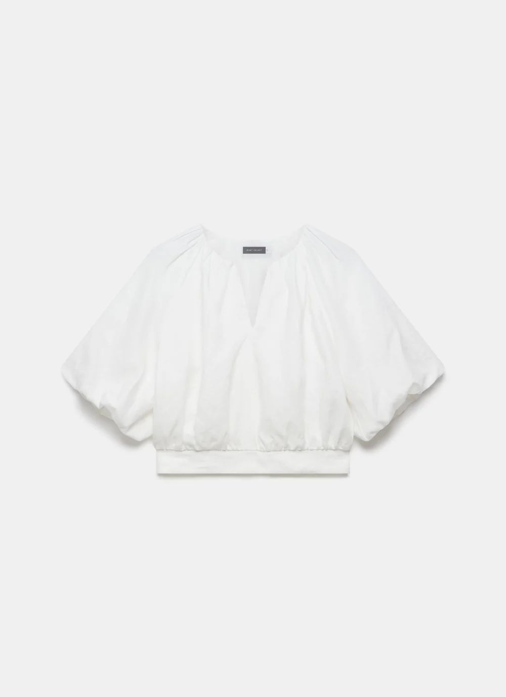 White Linen Puff Sleeve Top | Mint Velvet