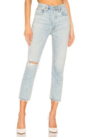 AGOLDE Riley High Rise Straight Crop in Shatter from Revolve.com | Revolve Clothing (Global)