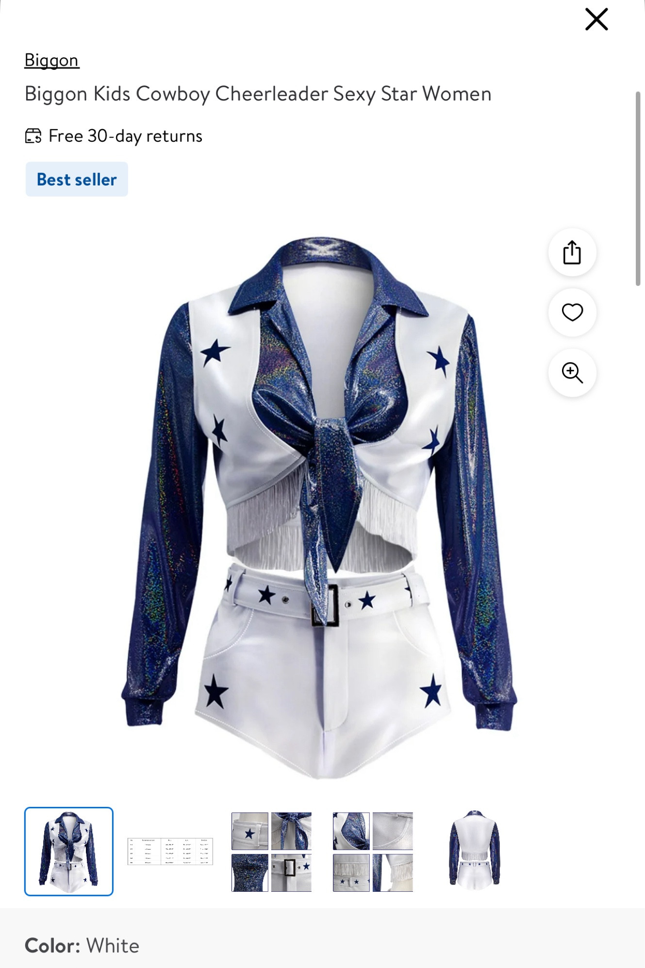 Found a legit Dallas Cowboy cheer girls costume for Mia!!!!! 

#LTKKids