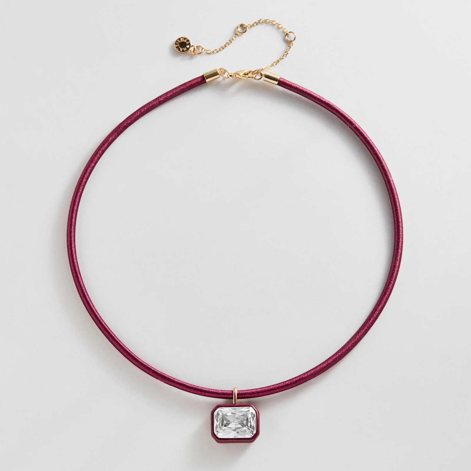 Lindsey Crystal Collar Necklace - Crimson Red | BaubleBar