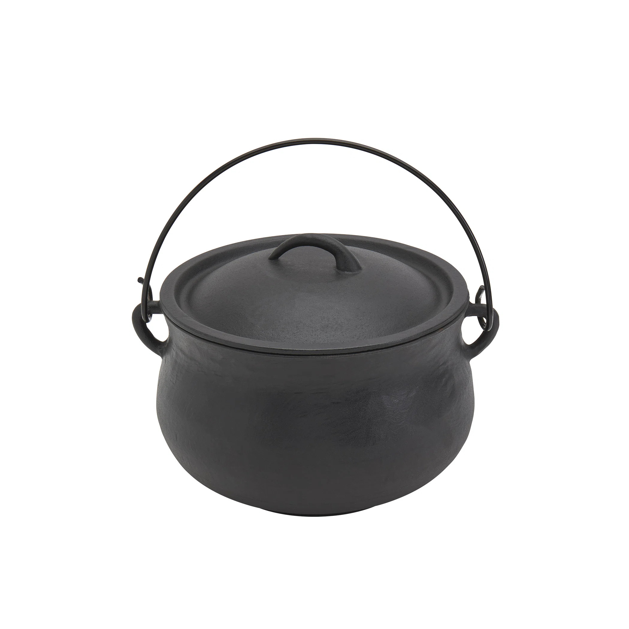 Smith & Clark 4 qt Pre-Seasoned Cast Iron Covered Cauldron with Wire Handle | Wayfair North America
