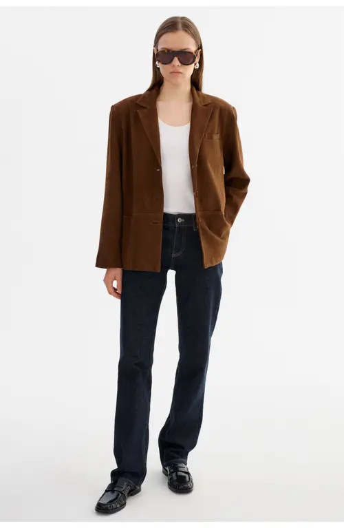 LAMARQUE Tori | Suede Blazer Jacket in Brown at Nordstrom, Size Small Short | Nordstrom