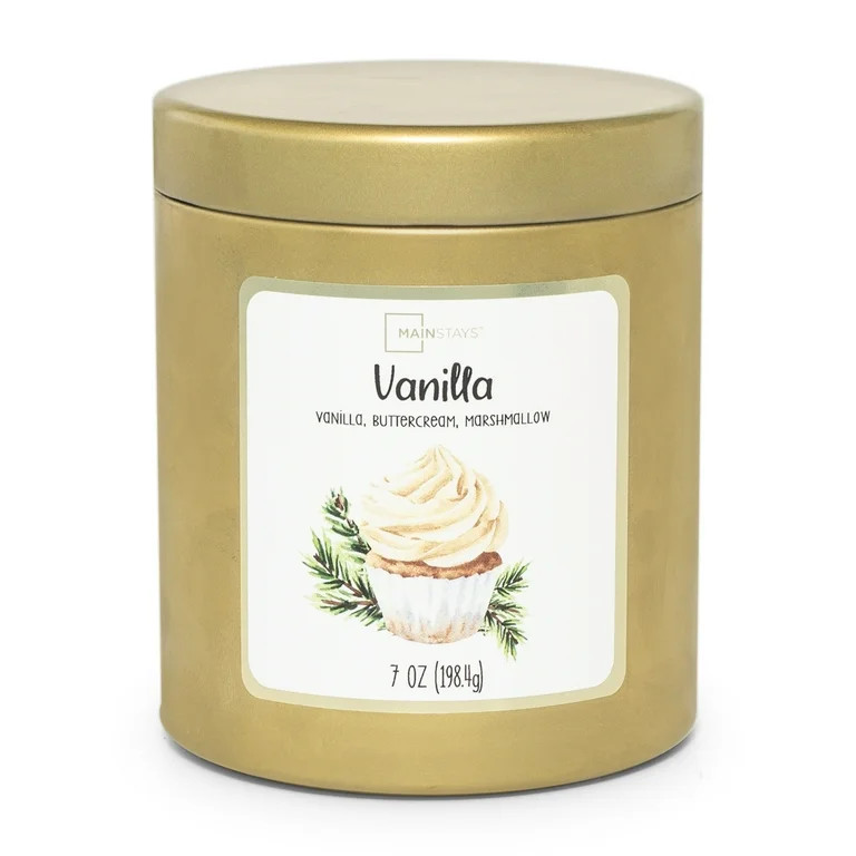 Mainstays Scented Single Wick Candle, Vanilla, 7 oz. | Walmart (US)