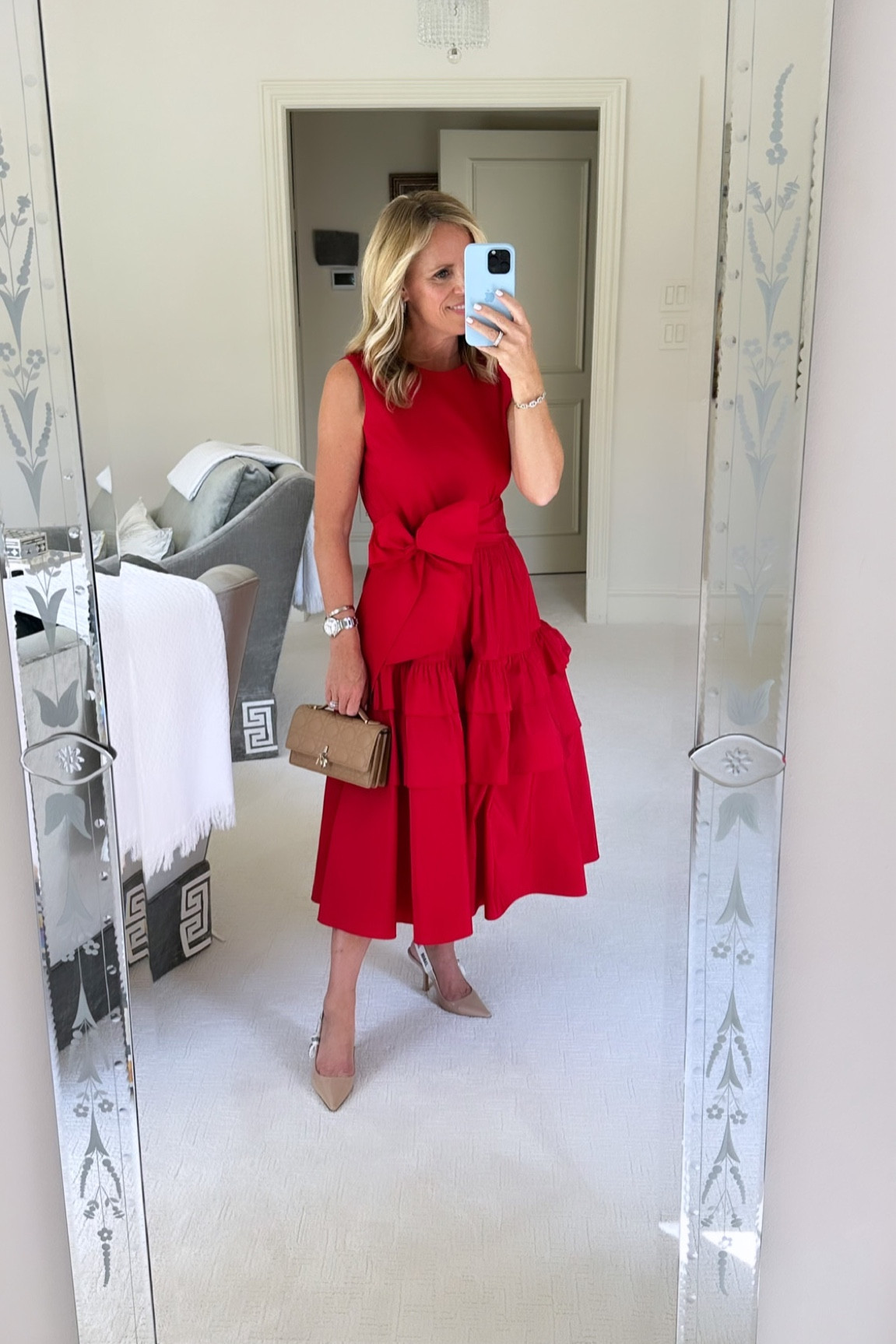 Such a stunning red dress!   Perfect for so many occasions

The perfect red dress for a fall wedding, party, formal event or date night paired with nude Dior handbag and neutral pumps

#LTKparties #LTKwedding #LTKSeasonal