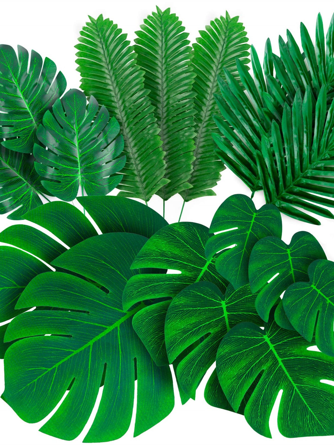 8pcs Artificial Leaf, Green Faux Tropical Leaf For Home Decor, Wedding Party | SHEIN