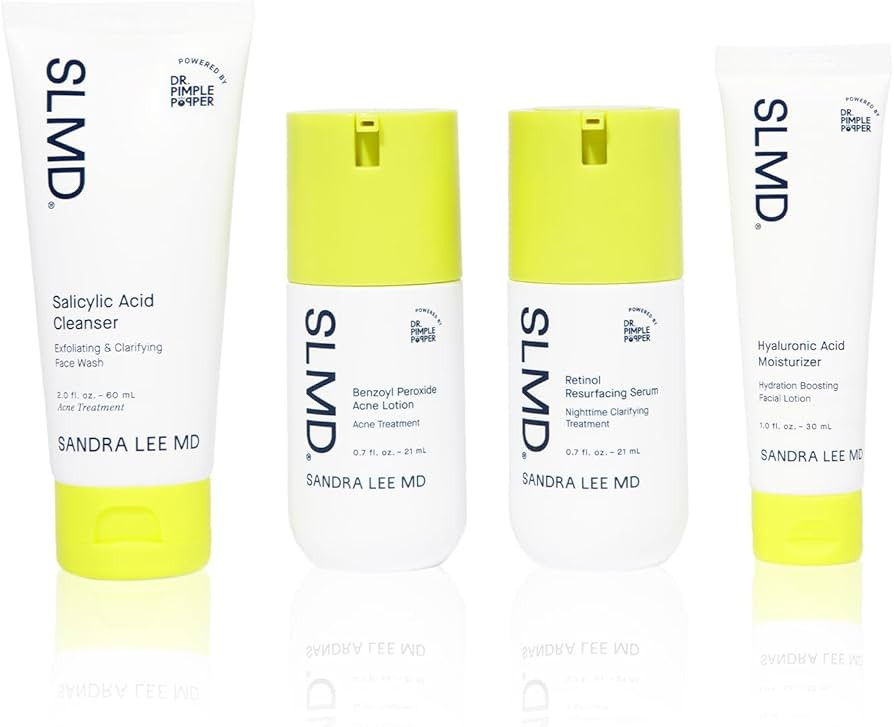 SLMD Skincare by Dr. Pimple Popper - 30-Day Acne System - 4-pc Kit - 3 Steps, 2x per Day Full Rou... | Amazon (US)