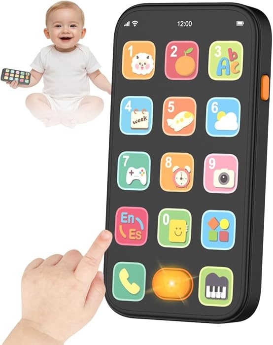 KALUYA Bilingual Baby Phone Toy Phone for Toddler 1-3, Fun Early Learning Musical Baby Toys for 6... | Amazon (US)