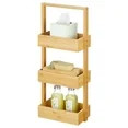mDesign Free-Stand Wood Bamboo 3-Tiered Storage Rack Shelf for Bathroom, Natural | Walmart (US)