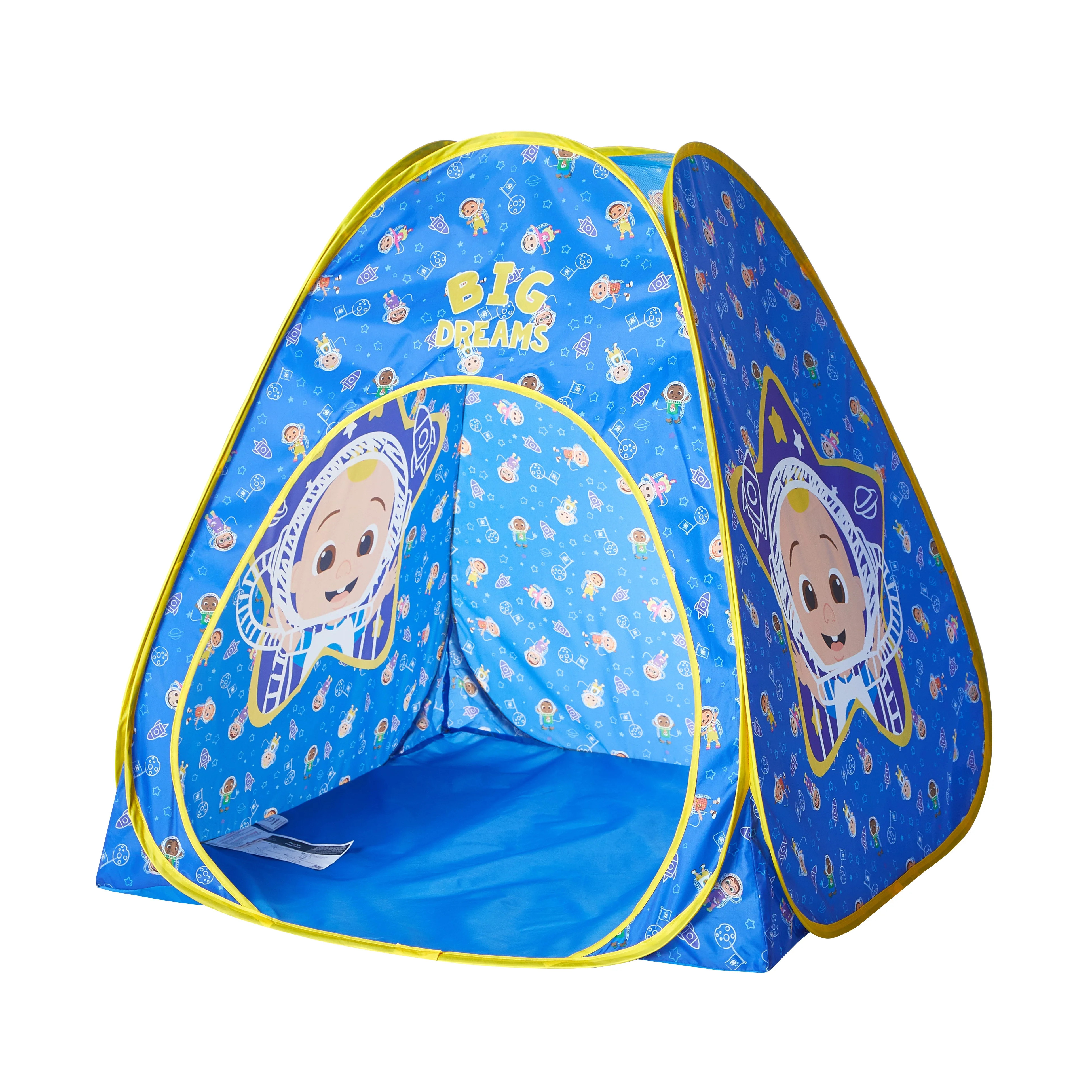 Cocomelon 3pc Tent Set with Pillow and Flashlight, Blue, Unisex, Toddler | Walmart (US)