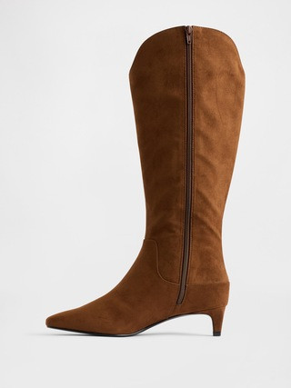 Kitten Heel Pointy Knee High Boots | Gap (CA)