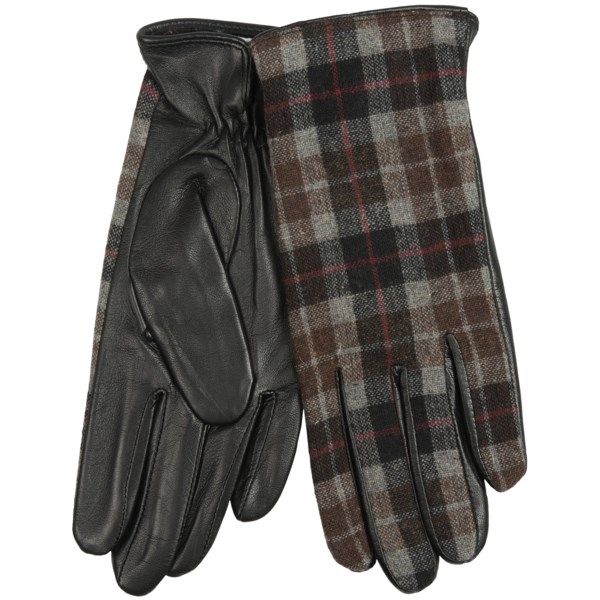 Auclair Plaid Leather Gloves (For Women) | Sierra Trading Post