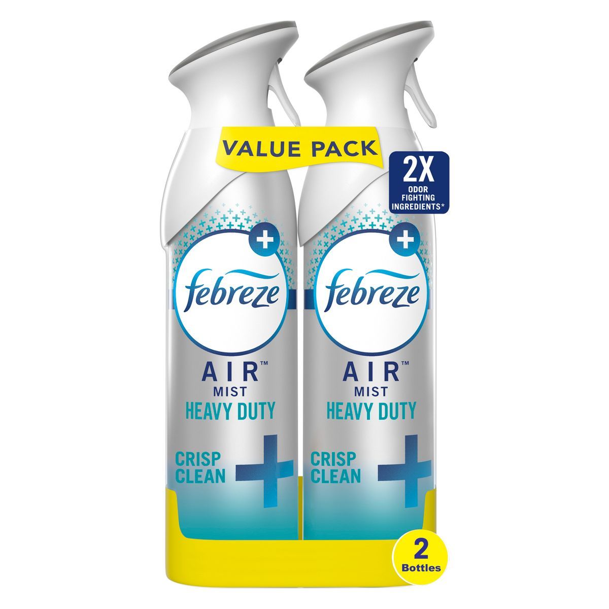 Febreze Odor-Fighting Air Freshener - Heavy Duty Crisp Clean - 17.6oz/2pk | Target