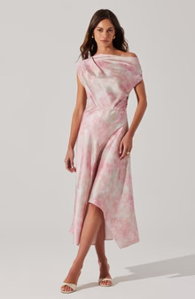 Mairyn Tie Dye Satin Dress | ASTR The Label (US)