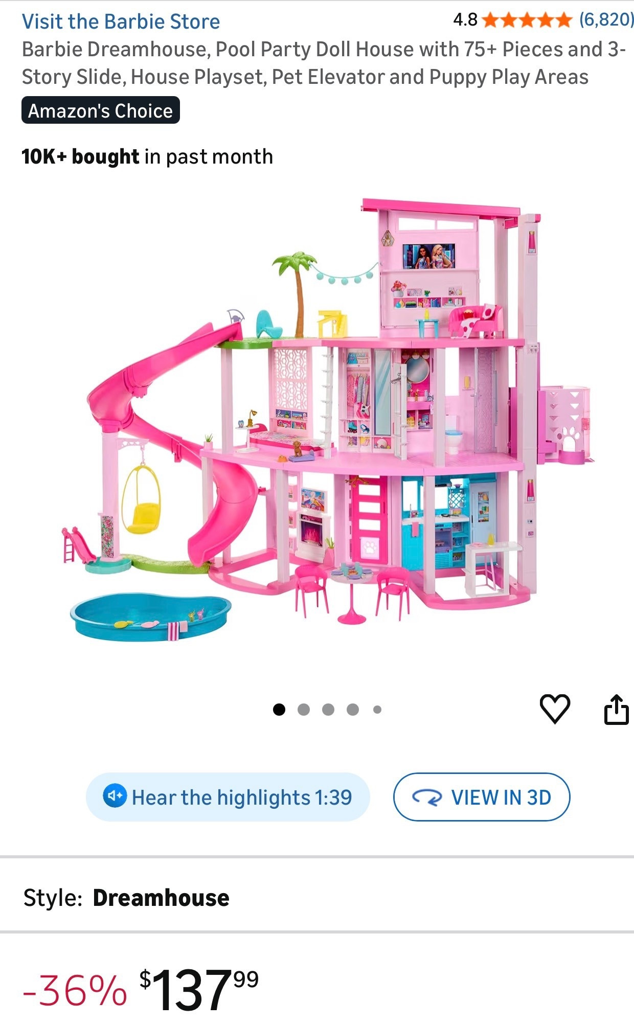 RUN DONT WALK 
Barbie Dreamhouse on a huge sale!!
Christmas gifts | girl present ideas

#LTKGiftGuide #LTKKids #LTKSaleAlert
