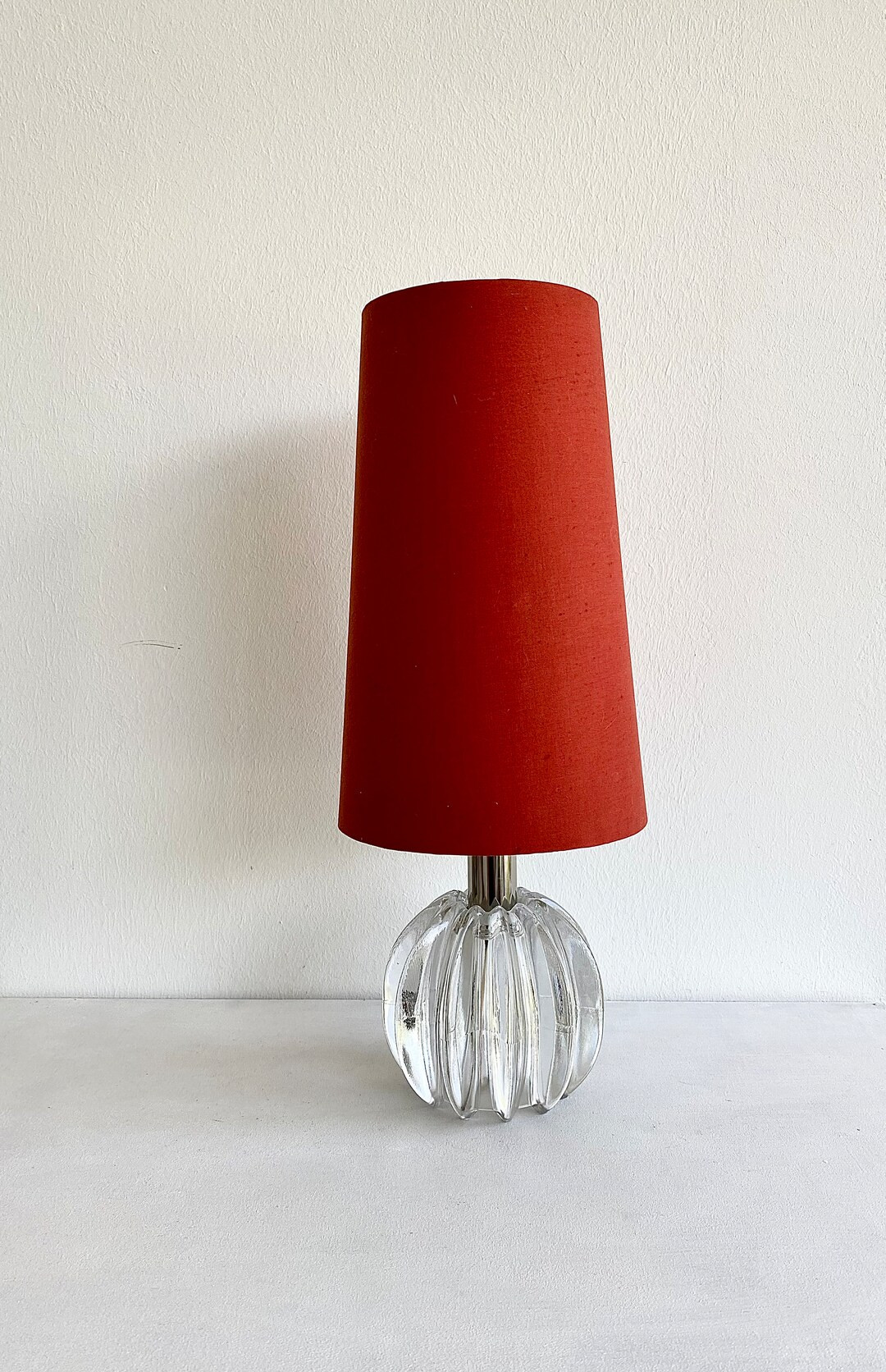 Vintage/lamp/crystal Glass/bag Shade/mid Century 50/60s - Etsy | Etsy (US)