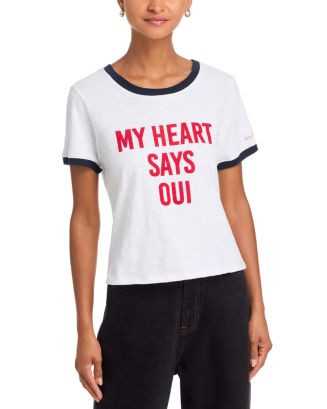 My Heart Says Oui Shrunken Ringer Tee | Bloomingdale's (US)