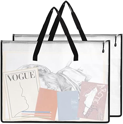 EOOUT 2 Pack 18.5x24.8 Inches Art Portfolio Case, Portfolio Folder for Artwork, Posters Storage B... | Amazon (US)