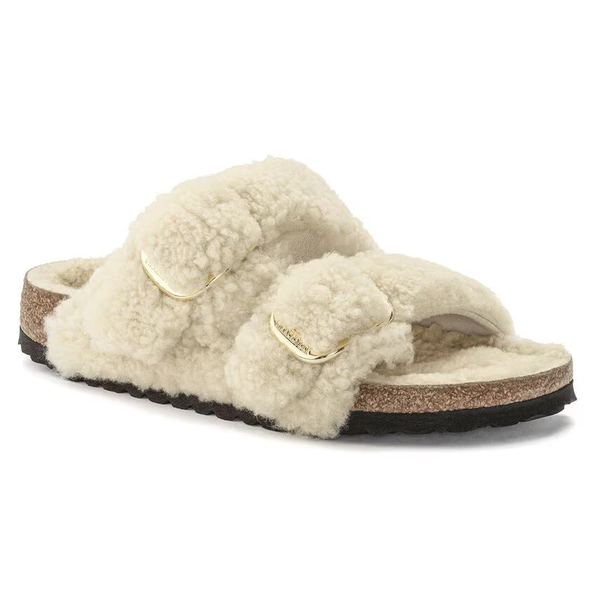 Birkenstock Arizona Big Buckle Shearling Teddy Eggshell | Zulily