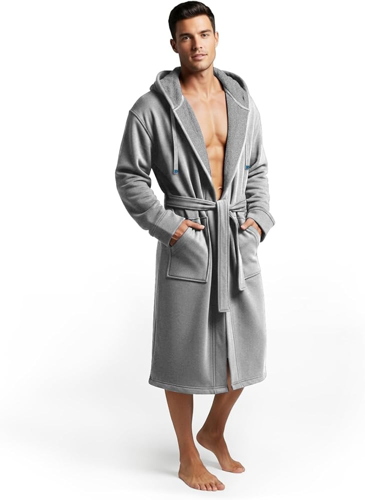 DudeRobe Men's Robe – Hooded TERRY Bath Robe for Men with Pockets | Soft, Comfy Men’s Bathrob... | Amazon (US)